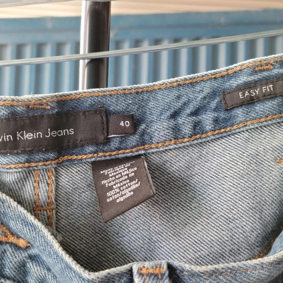 Calvin Klein  Jeans Men's Easy Fit Size 40 Blue Denim - Picture 10 of 11